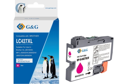 G&G Tinte kompatibel mit Brother 427XL LC-427XLM Magenta