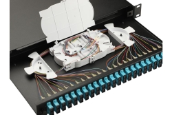 Equip LWL-Spleißkasten 24-Port SC-Duplex OM3 1U komplett sw