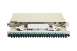 Equip LWL-Spleißkasten 24-Port SC-Duplex OM3 1U komplett gr