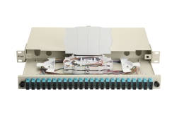 Equip LWL-Spleißkasten 24-Port SC-Duplex OM3 1U komplett gr