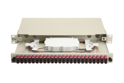 Equip LWL-Spleißkasten 24-Port SC-Duplex OM4 1U komplett gr