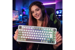 INCA Gaming Tastatur RGB/GraySwitch/USB-C/BT 2.00m weiß
