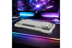 INCA Gaming Tastatur RGB/GraySwitch/USB-C/BT 2.00m weiß