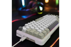 INCA Gaming Tastatur RGB/GraySwitch/USB-C/BT 2.00m weiß