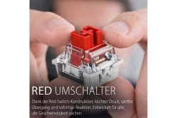 INCA Gaming Tastatur RGB/RedSwitch/USB/Mechan. 2.00m weiß