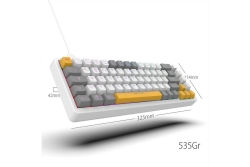 INCA Gaming Tastatur RGB/RedSwitch/USB/Mechan. 2.00m weiß