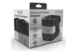 INCA Universal Reiseadapter +USA/EU/UK/AUS schwarz