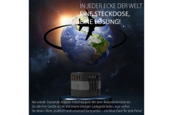 INCA Universal Reiseadapter +USA/EU/UK/AUS schwarz