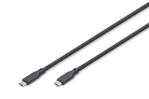 DIGITUS USB 4.0 Anschlusskabel Typ C-C Silikon St/St 1,5 sw