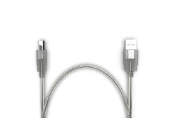INCA Druckerkabel USB-A2.0->Anschluss Drucker 1.50m transp.