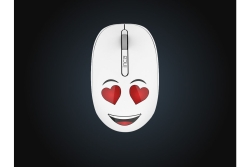 INCA Wrls Maus 1200DPI/3Tasten/2.4GHzUSB-A WEENY Emoji ws