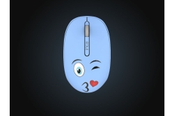 INCA Wrls Maus 1200DPI/3Tasten/2.4GHzUSB-A WEENY Emoji bl