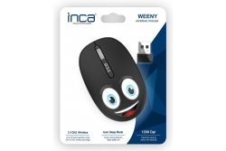 INCA Wrls Maus 1200DPI/3Tasten/2.4GHzUSB-A WEENY Emoji sw