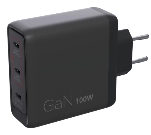 Lenovo 100w Mulit-Port USB-C GaN Charger Black EU