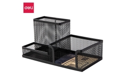DELI Schreibtisch Organizer Mesh 3-teilig schwarz