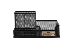 DELI Schreibtisch Organizer Mesh 3-teilig schwarz