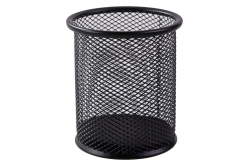 DELI Stifteköcher Mesh rund 9,1x9,8x9,8cm schwarz