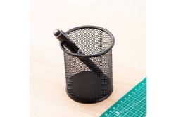 DELI Stifteköcher Mesh rund 9,1x9,8x9,8cm schwarz