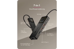 Dockingstation IcyBox Spade Dock 4038 7 in 1 mit LCD Display