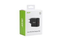 Acer 67W PD GaN Charger, 2 x USB C and 1 x USB A