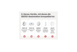 X-Sense Sicherheits-Basisstation SBS50 RF-Funk 2,4 GHz WLAN