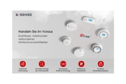 X-Sense Melder CO03D-W RF-Vernetzter Kohlenmonoxid