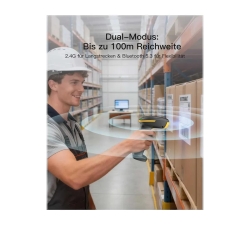 inateck Barcodescanner BCST-24 Black Kit Wireless 1D CCD