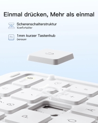 inateck Keyboard Ace Touch iPad 11/10,9 QWERTZ RGB white