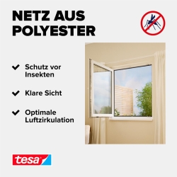 tesa Fliegengitter Standard insect stop 1,5x1,8m anthrazit