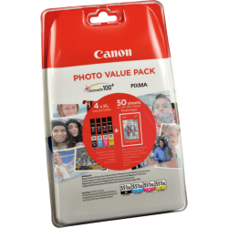 4 Canon Tinten 6443B008 CLI-551XL Multipack KCMY + 50...