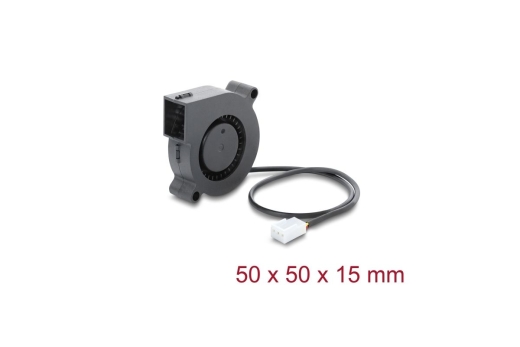 DELOCK Radiallüfter/Lüftergebläse 12V DC 50x50x15mm 3 Pin