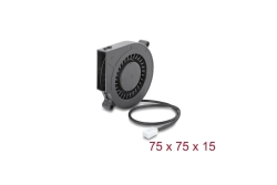 DELOCK Radiallüfter/Lüftergebläse 12V DC...