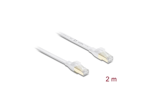 DELOCK RJ45 Flachband Patchkabel Cat.8.1 U/FTP 40Gbps, 2m