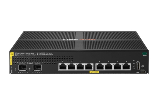 HPE ANW CX 6000 8G Class4 PoE 2G/2SFP 67W Switch