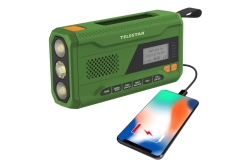 TELESTAR TOP NR 5 Grün Kompaktes Notfallradio, BT, Audio-Str