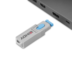LINDY DisplayPort Port Schloss blau 4 Stück + 1 Schlüssel