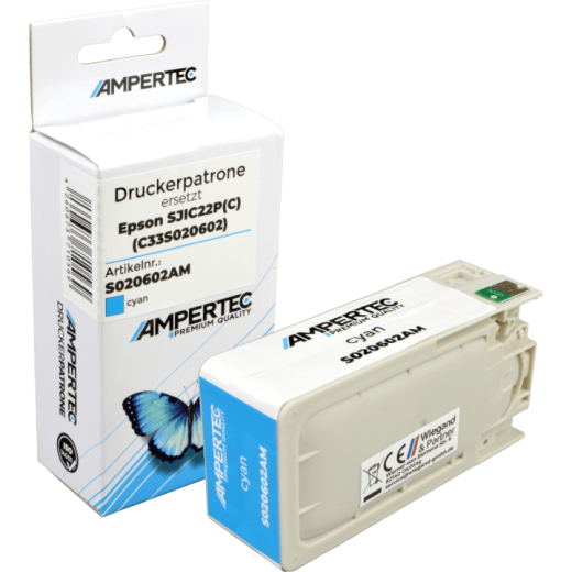 Ampertec Tinte ersetzt Epson C33S020602 SJIC22P(C) cyan