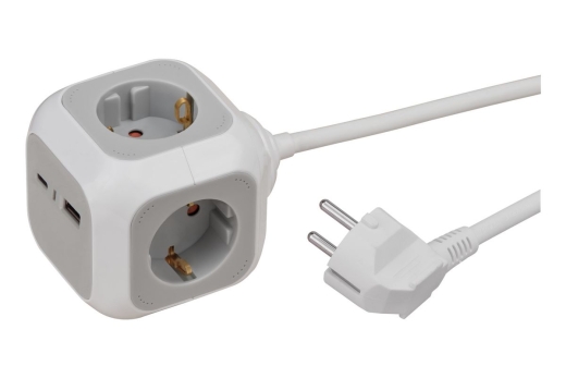 Brennenstuhl Steckdosenwürfel 4fach+USB PD20W A+C 1,4m