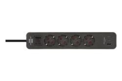 Brennenstuhl Ecolor 4f USB PD 2xC 1xA 20W sw/anth 1,5m