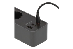 Brennenstuhl Ecolor 4f USB PD 2xC 1xA 20W sw/anth 1,5m
