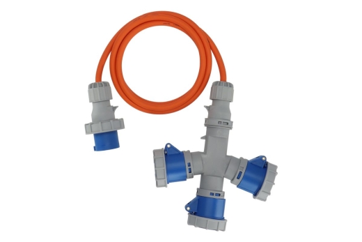 Brennenstuhl Verl.-Kabel CEE 3 Fach Verteiler 16A 2m