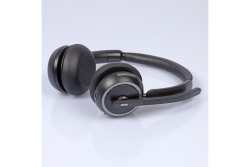 LINDY L118 Kabelloses Büro-Headset mit Ladestation, Plug/Pla