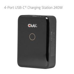 Club3D Ladegerät 4xUSB Typ C PD3.1 240W, GaN retail