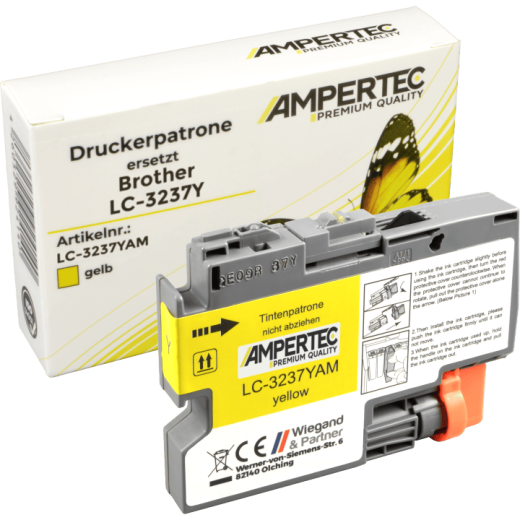 Ampertec Tinte kompatibel mit Brother LC-3237Y yellow