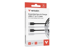 Verbatim Sync & Charge USB-C to USB-C 60W 100cm - 2 Pack