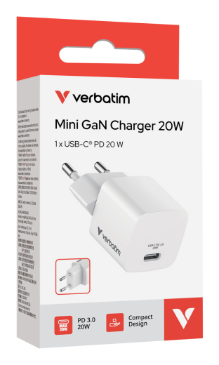 Verbatim Mini GaN Charger 20W EU Plug