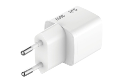Verbatim Mini GaN Charger 20W EU with 1m USB-C to USB-C cab.