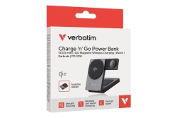 Verbatim Charge´n´Go Qi2 Power Bank 5000 mAh grey