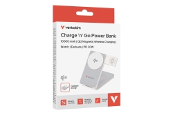 Verbatim Charge´n´Go Qi2 Power Bank 10000 mAh white
