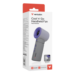 Verbatim Cool n Go Aqua Breeze Handheld Fan Purple/Grey